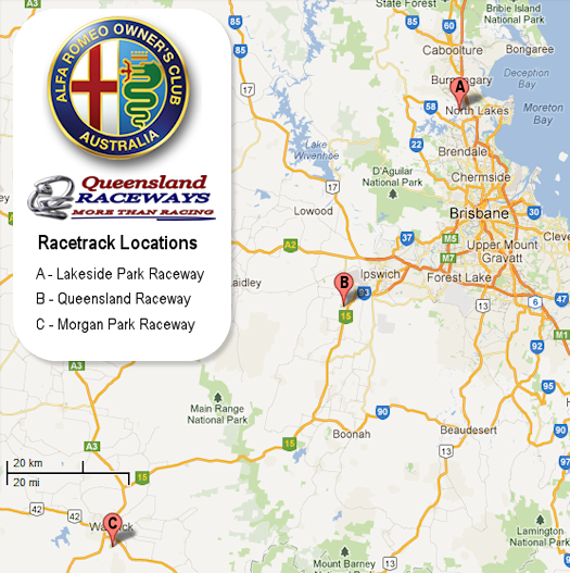 Queensland Raceway Track Locations